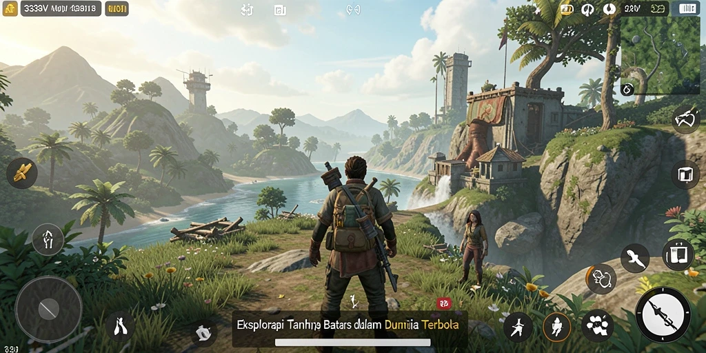Screenshot gameplay 333V menampilkan petualangan mengasyikkan di dunia terbuka.