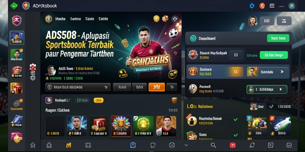 Tampilan gameplay menarik di ADS508 dengan pilihan taruhan olahraga.