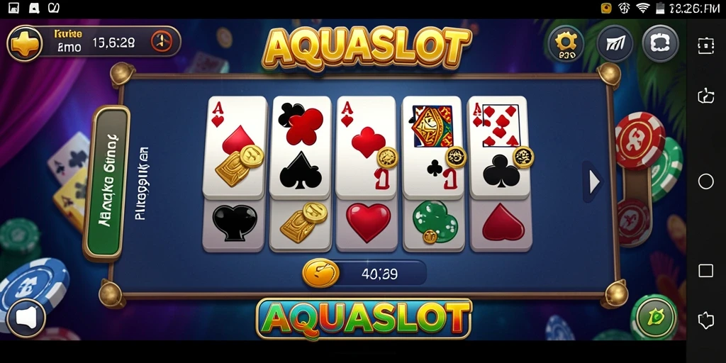 Gameplay AQUASLOT yang mengasyikkan dengan tampilan visual yang menawan.