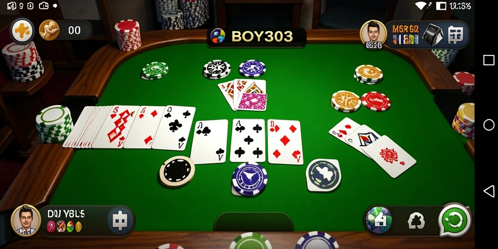 Tampilan gameplay seru dalam permainan Gaple yang interaktif.
