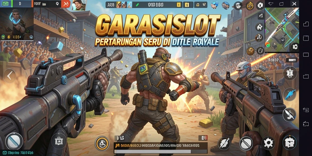 Tangkapan layar dari aksi seru permainan GARASISLOT Battle Royale.