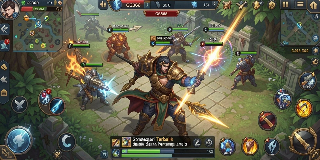 Screenshot menunjukkan pertempuran menarik dalam gameplay SLG.