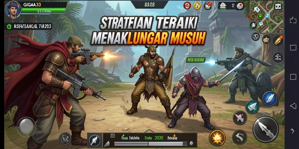 Tampilan gameplay GIGA33 menegangkan dan penuh strategi.