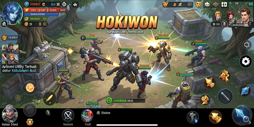 Tampilan utama HOKIWON dengan fitur pengelolaan aplikasi.