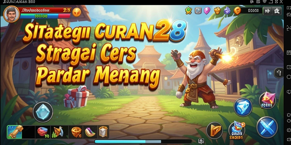 Tampilan gameplay seru dalam JURAGAN28 dengan taktiq strategis.