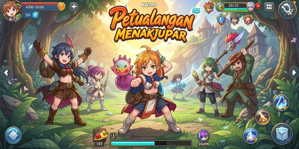 Tangkapan layar yang menampilkan karakter beraksi dalam dunia anime yang menakjubkan.