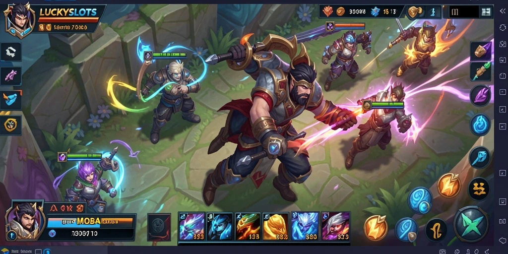Tampilan gameplay seru dan strategis di LUCKYSLOTS.