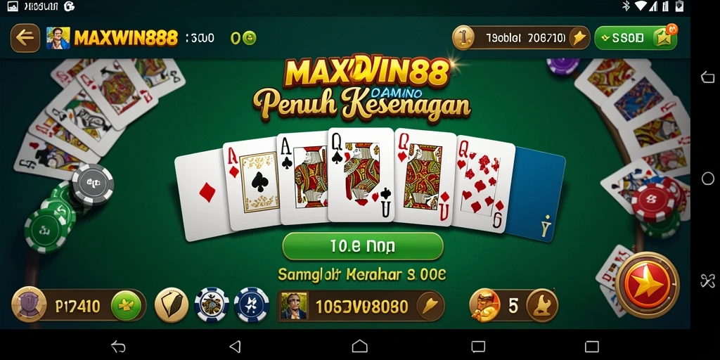 Screenshot gameplay MAXWIN88 menampilkan keseruan bermain Domino.