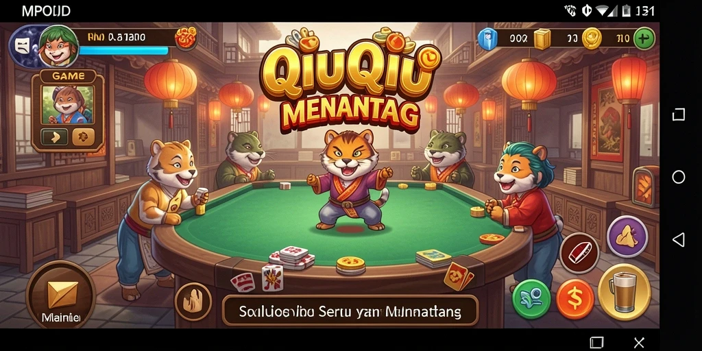 Tampilan menarik dari gameplay QiuQiu MPOID yang seru.
