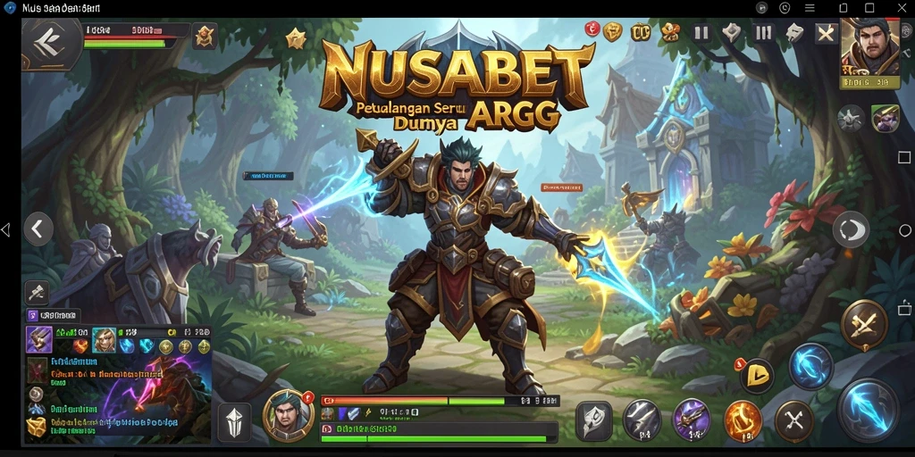 Screenshot gameplay NUSABET yang menampilkan pertarungan seru.